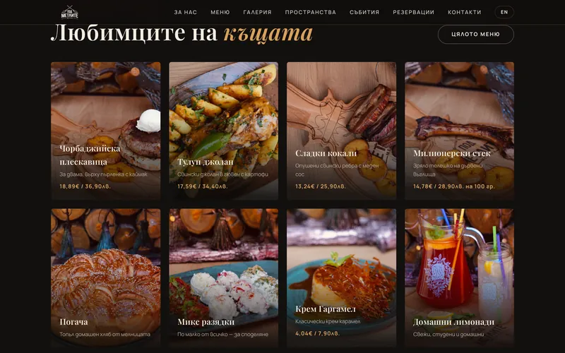 Механа „Под метлите“ — Любимците на кухнята